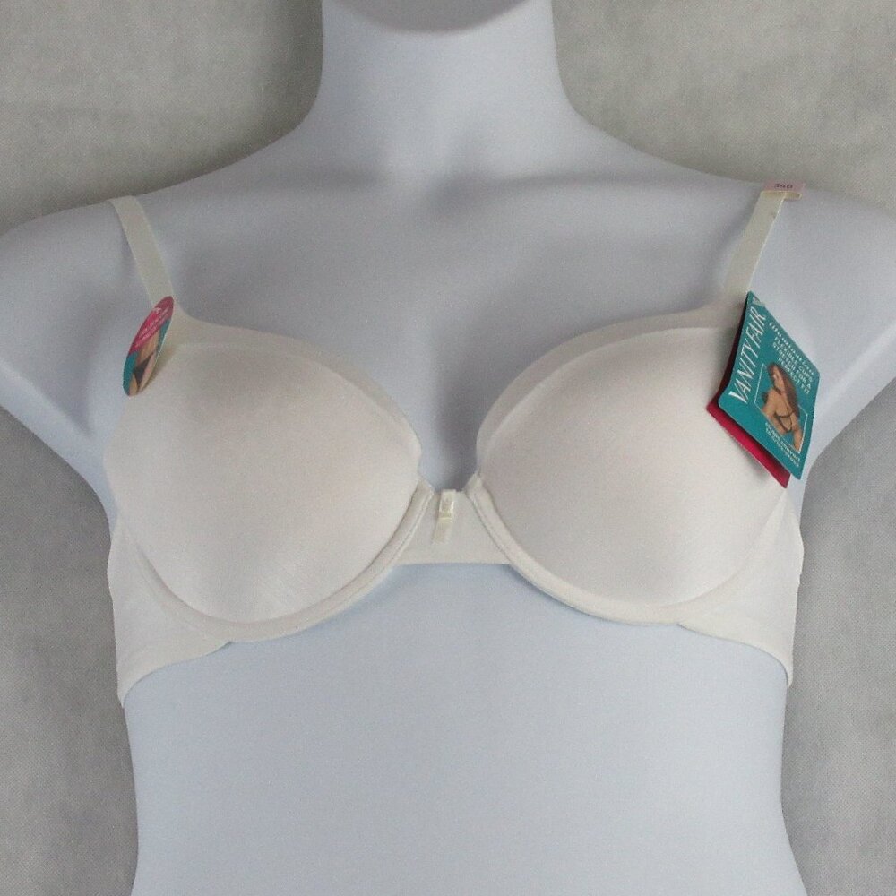 Vanity Fair Women's Illumination Full Coverage Underwire T-Shirt Bra, White, 34D